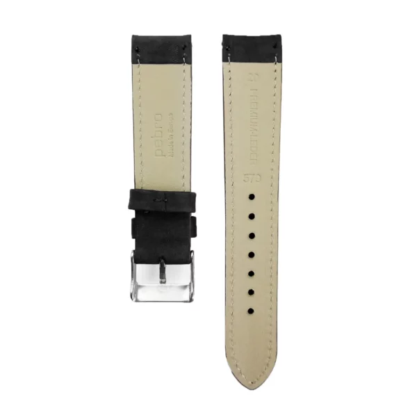 Pebro Premium Leder-Uhrenarmband (578) - Schwarz – Bild 3
