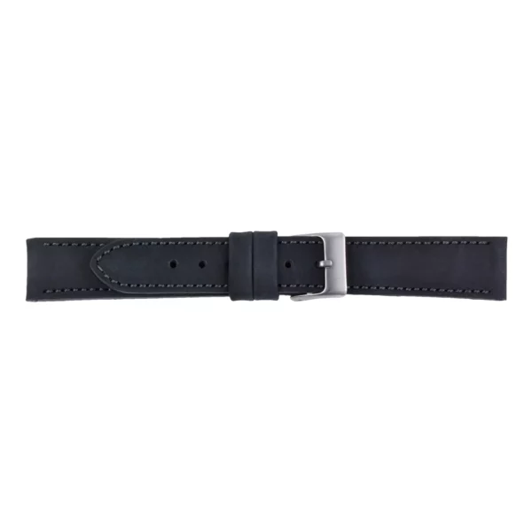 Pebro Premium Leder-Uhrenarmband (578) - Schwarz