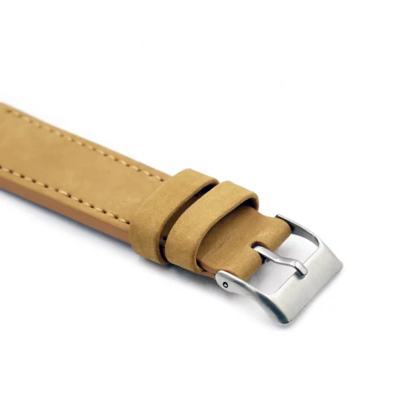 Pebro Premium Leder-Uhrenarmband (580) - Senfgelb – Bild 2