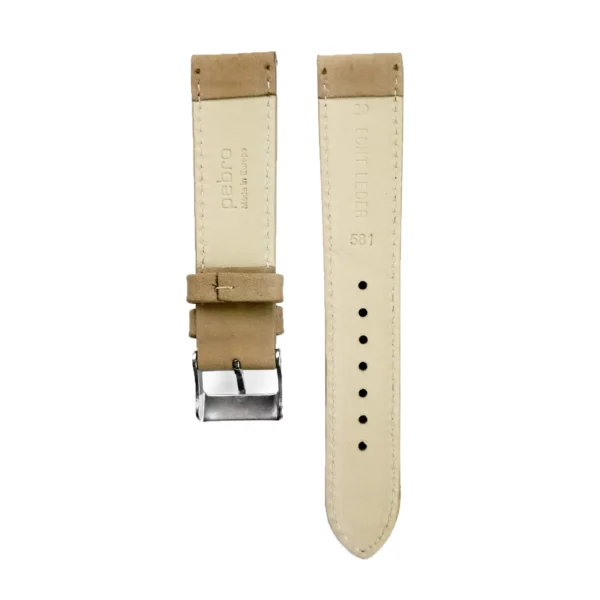 Pebro Premium Leder-Uhrenarmband (581) - Sand – Bild 3