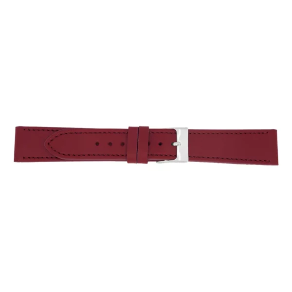 Pebro Premium Leder-Uhrenarmband (634) - Rubinrot