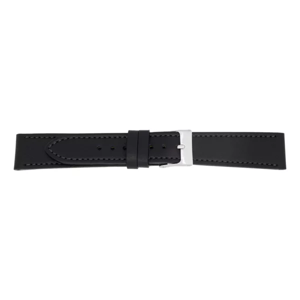 Pebro Premium Leder-Uhrenarmband (640) - Schwarz