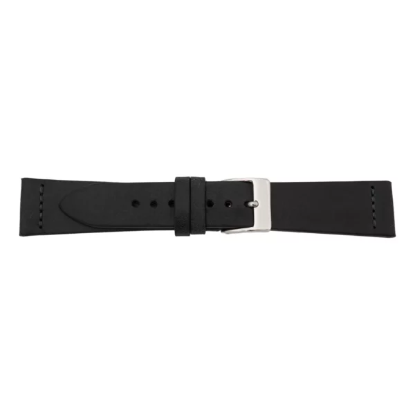 Pebro Premium Leder-Uhrenarmband (657) - Schwarz