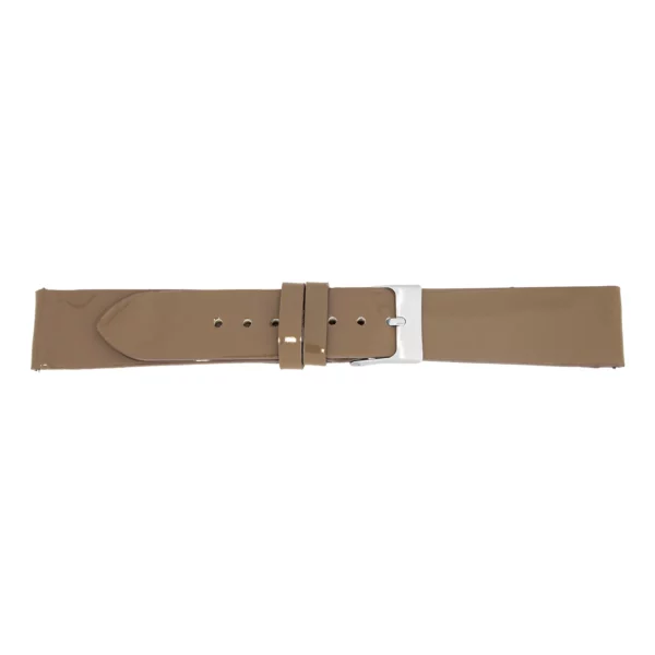 Pebro Premium Leder-Uhrenarmband - Lack (620) - Schlammbraun