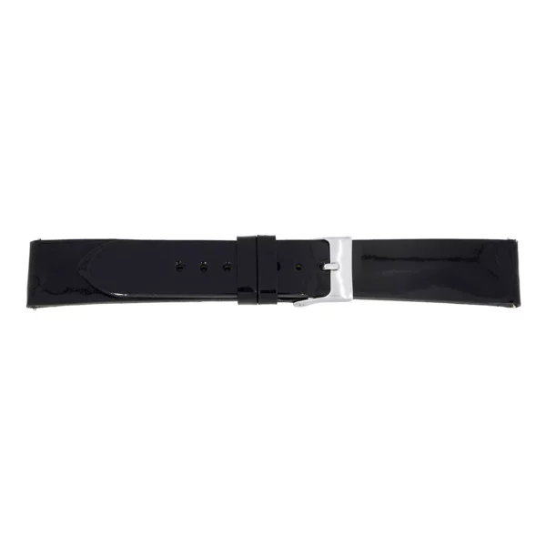 Pebro Premium Leder-Uhrenarmband - Lack (623) - Schwarz