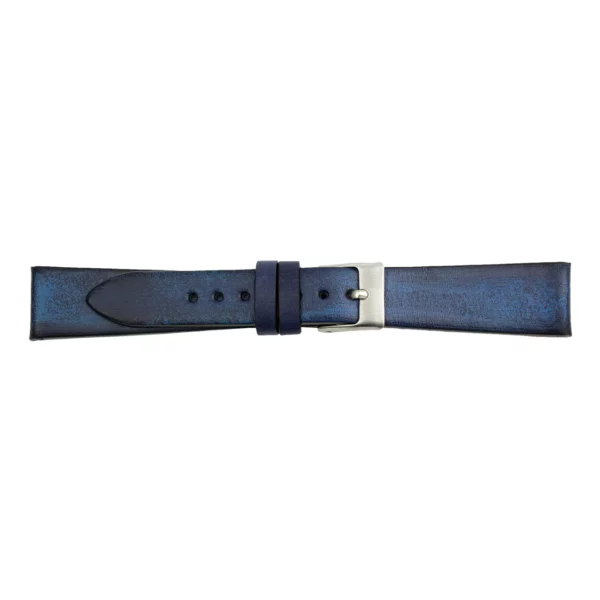 Pebro Premium Leder-Uhrenarmband - Handveredelt (550) - Blau