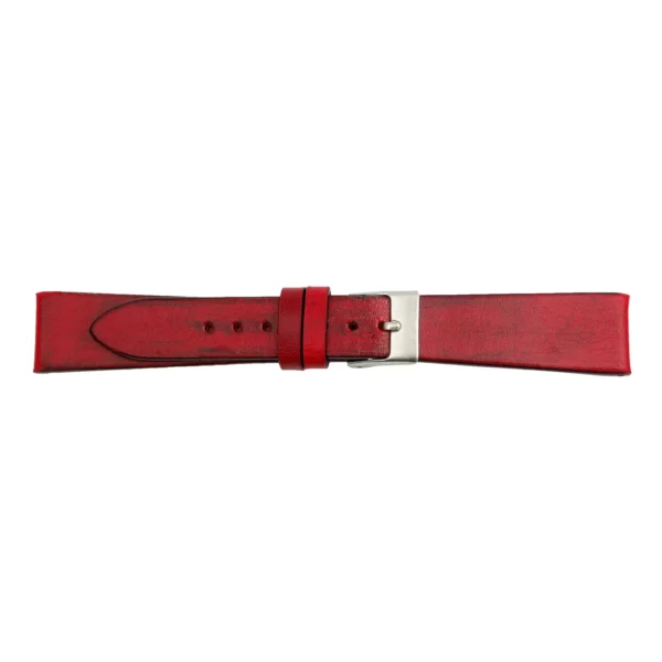 Pebro Premium Leder-Uhrenarmband - Handveredelt (555) - Rot