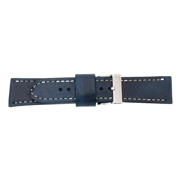 Pebro Premium Leder-Uhrenarmband - Handveredelt (652) - Blau