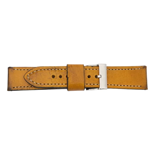 Pebro Premium Leder-Uhrenarmband - Handveredelt (655) - Gelb