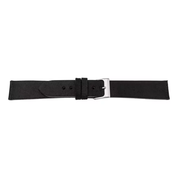 Pebro Premium Leder-Uhrenarmband - Wildleder (1001) - Schwarz