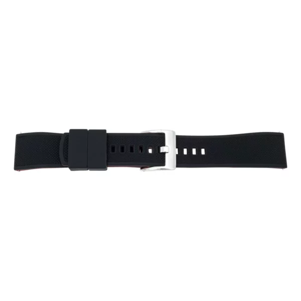 Pebro Silikon-Uhrenarmband (869) - Schwarz/Rot
