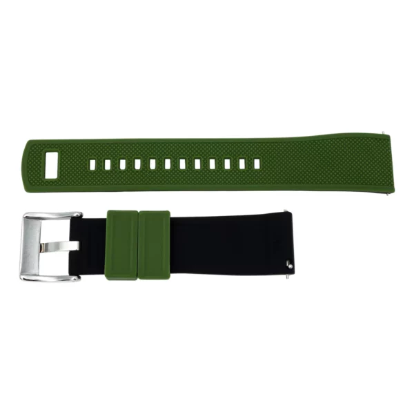 Pebro Silikon-Uhrenarmband (870) - Grün/Schwarz – Bild 2