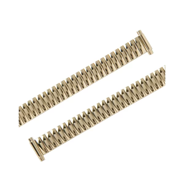 Eulit Flex Edelstahl Uhrenarmband - Teleskop-Anstoß - Gold – Bild 2