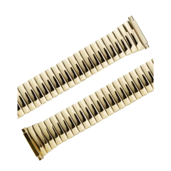 Eulit Flex Edelstahl Uhrenarmband - Teleskop-Anstoß - Gold – Bild 2