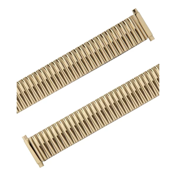 Eulit Flex Edelstahl Uhrenarmband - Teleskop-Anstoß - Gold – Bild 2