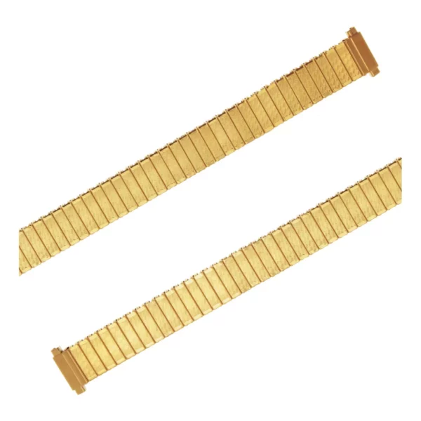 Eulit Flex Edelstahl Uhrenarmband - Teleskop-Anstoß - Gold – Bild 2