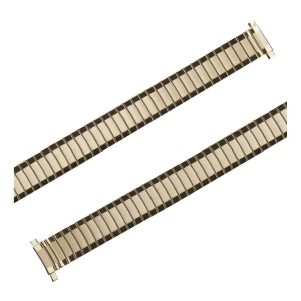 Eulit Flex Edelstahl Uhrenarmband - Teleskop-Anstoß - Gold – Bild 2
