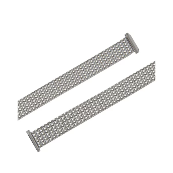 Eulit Flex Edelstahl Uhrenarmband - Teleskop-Anstoß - Silber – Bild 2