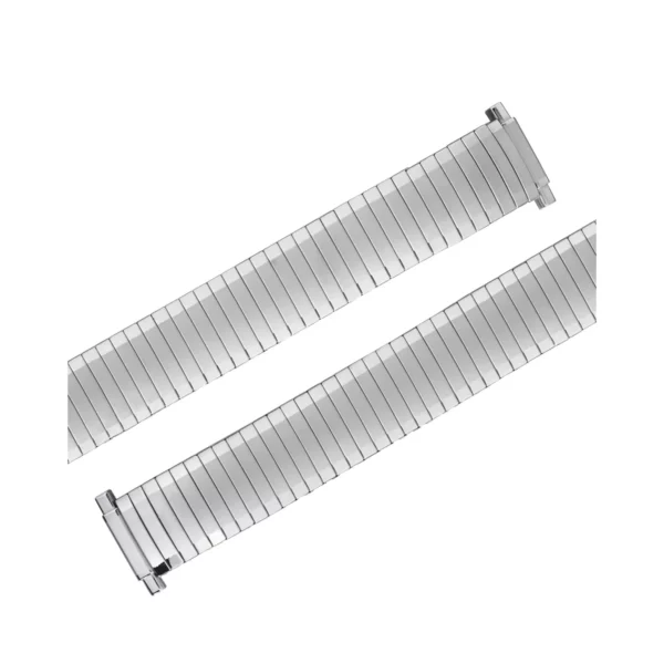 Eulit Flex Edelstahl Uhrenarmband - Teleskop-Anstoß - Silber – Bild 2