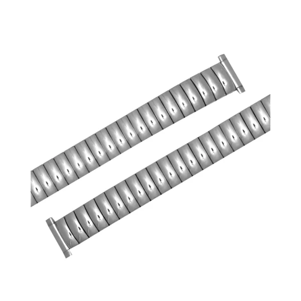 Eulit Flex Edelstahl Uhrenarmband - Teleskop-Anstoß - Silber – Bild 2