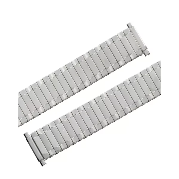 Eulit Flex Edelstahl Uhrenarmband - Teleskop-Anstoß - Silber – Bild 2