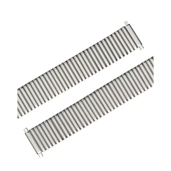 Eulit Flex Edelstahl Uhrenarmband - Teleskop-Anstoß - Silber – Bild 2