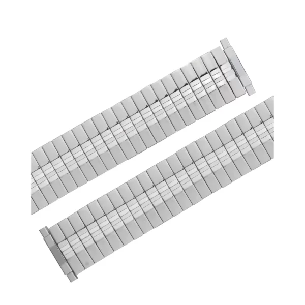 Eulit Flex Edelstahl Uhrenarmband - Teleskop-Anstoß - Silber – Bild 2