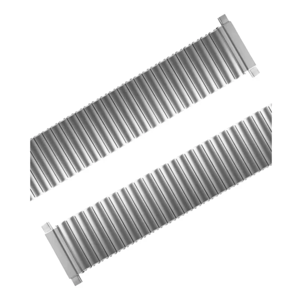 Eulit Flex Edelstahl Uhrenarmband - Teleskop-Anstoß - Silber – Bild 2