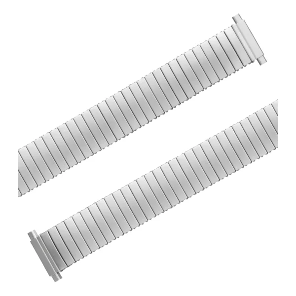 Eulit Flex Edelstahl Uhrenarmband - Teleskop-Anstoß - Silber – Bild 2