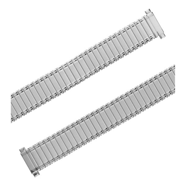 Eulit Flex Edelstahl Uhrenarmband - Teleskop-Anstoß - Silber – Bild 2
