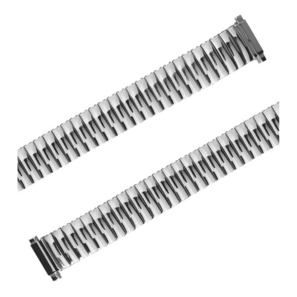 Eulit Flex Edelstahl Uhrenarmband - Teleskop-Anstoß - Silber – Bild 2
