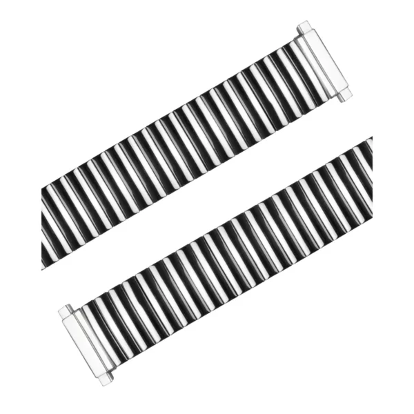 Eulit Flex Edelstahl Uhrenarmband - Teleskop-Anstoß - Silber – Bild 2