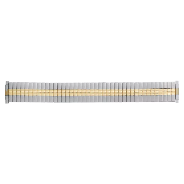 Eulit Flex Edelstahl Uhrenarmband - Teleskop-Anstoß - Silber/Gold