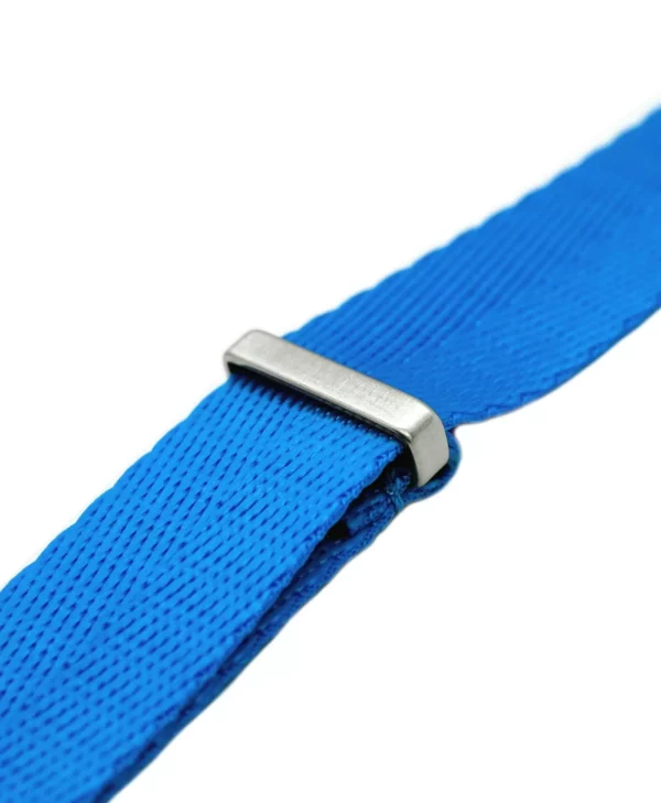 WB Original Nylon-Uhrenarmband mit Fischgrätenmuster - Aquamarinblau – Bild 2