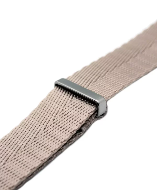 WB Original Nylon-Uhrenarmband mit Fischgrätenmuster - Beige – Bild 2