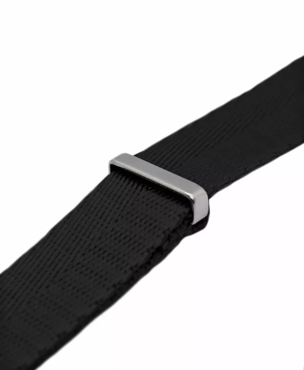 WB Original Nylon-Uhrenarmband mit Fischgrätenmuster - Schwarz – Bild 2