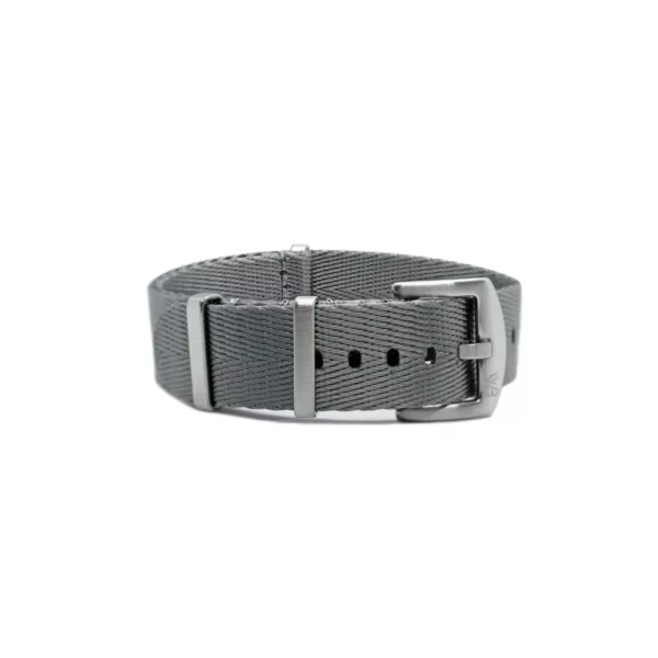WB Original Nylon-Uhrenarmband mit Fischgrätenmuster - Grau
