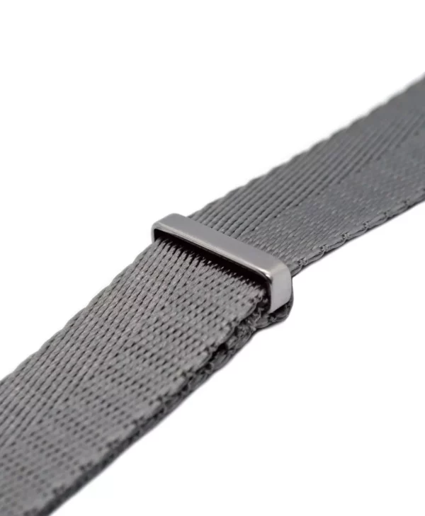 WB Original Nylon-Uhrenarmband mit Fischgrätenmuster - Grau – Bild 2