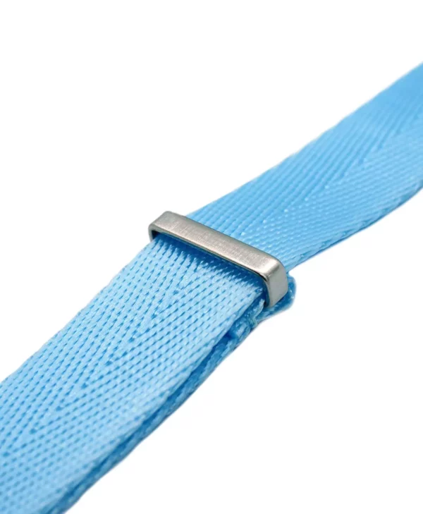 WB Original Nylon-Uhrenarmband mit Fischgrätenmuster - Hellblau – Bild 2