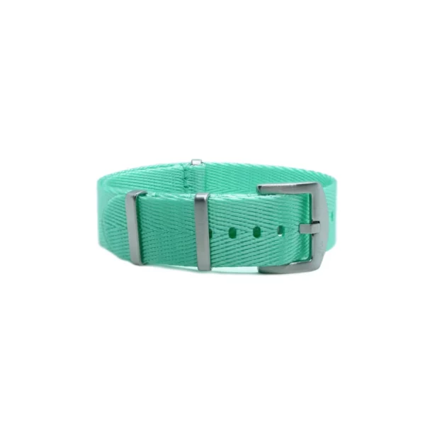 WB Original Nylon-Uhrenarmband mit Fischgrätenmuster - Mintgrün