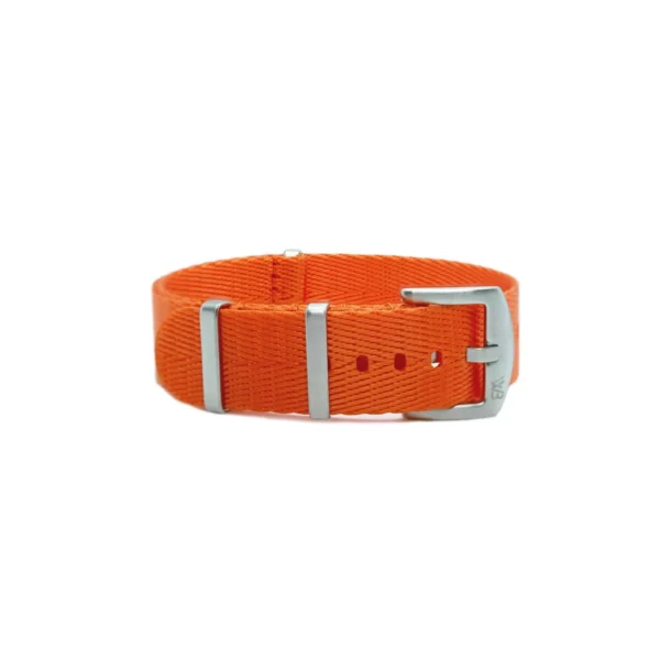WB Original Nylon-Uhrenarmband mit Fischgrätenmuster - Orange