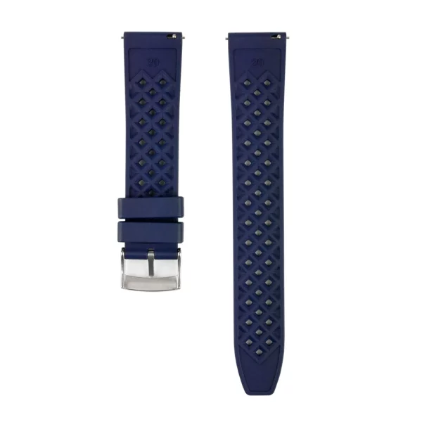WB Original Kautschuk-Uhrenarmband im Rauten-Stil - Blau – Bild 3