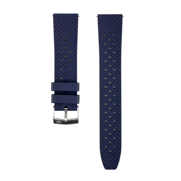 WB Original Kautschuk-Uhrenarmband im Rauten-Stil - Blau
