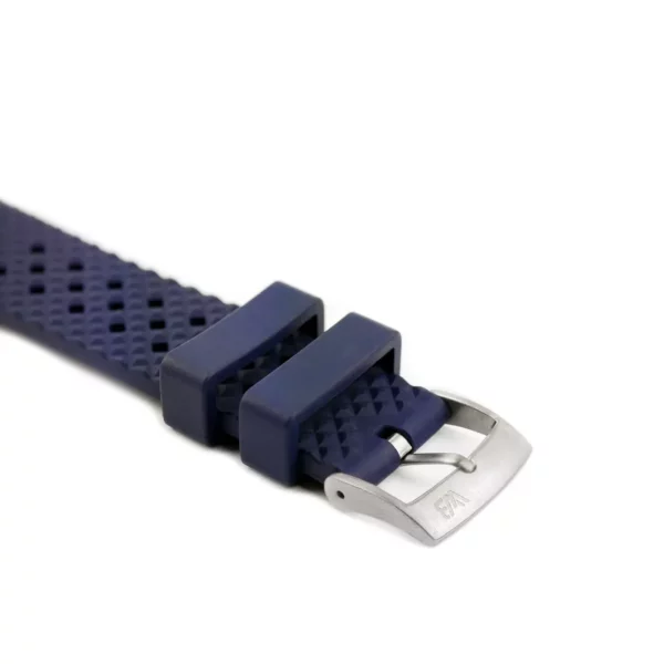 WB Original Kautschuk-Uhrenarmband im Rauten-Stil - Blau – Bild 2