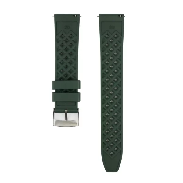 WB Original Kautschuk-Uhrenarmband im Rauten-Stil - Grün – Bild 3
