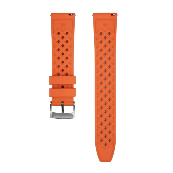WB Original Kautschuk-Uhrenarmband im Rauten-Stil - Orange – Bild 3
