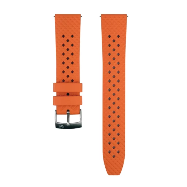 WB Original Kautschuk-Uhrenarmband im Rauten-Stil - Orange