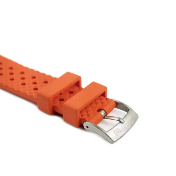WB Original Kautschuk-Uhrenarmband im Rauten-Stil - Orange – Bild 2