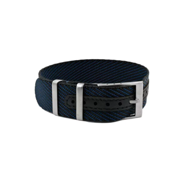 WB Original Premium Einteiliges verstellbares Nylon-Uhrenarmband - Schwarz/Blau