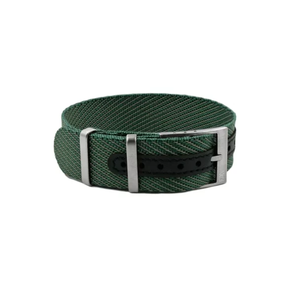 WB Original Premium Einteiliges verstellbares Nylon-Uhrenarmband - Petrol/Grün